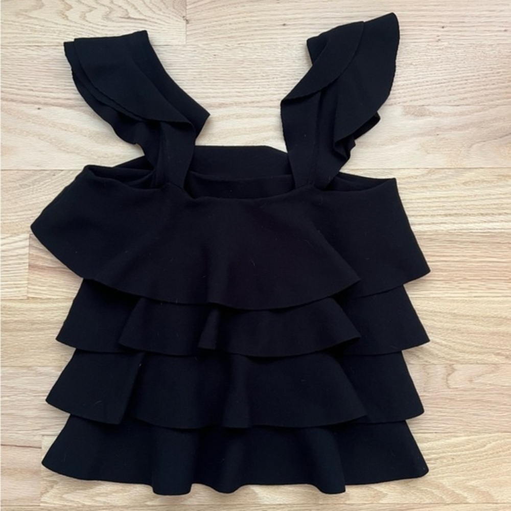 Marie Oliver Ruffle Knit Tank Top | M
